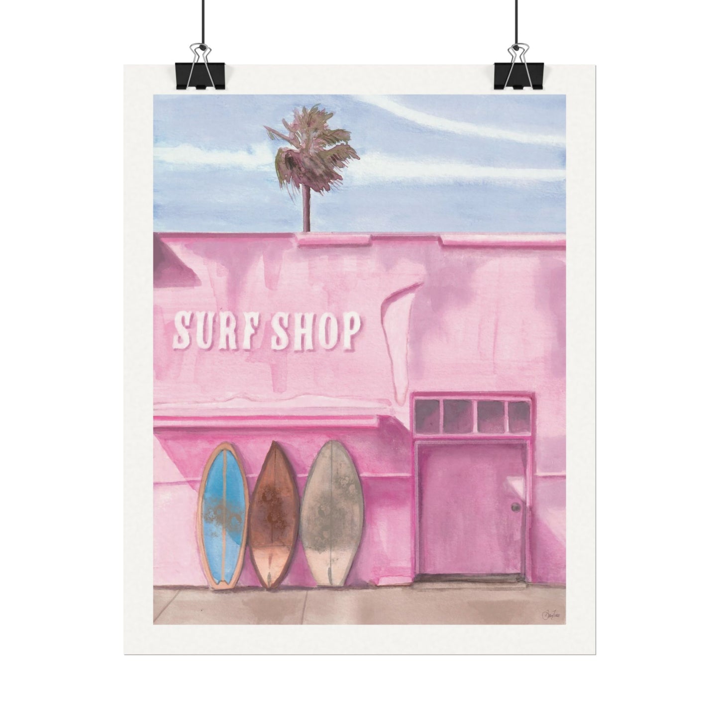 Surf Shop Watercolor