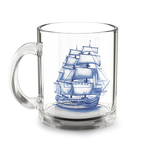 Vintage Ship Glass Mug