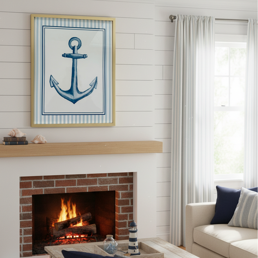 Vintage Anchor Watercolor Print