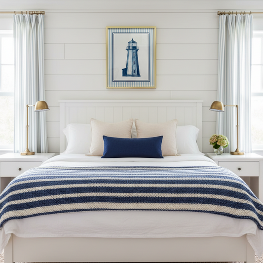 Vintage Lighthouse Watercolor Print